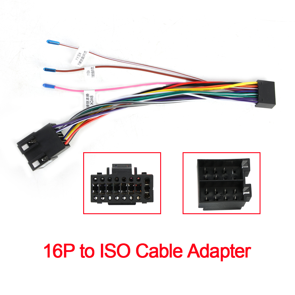 Car Audio Line Output Converter - 16 Pin Plug Cable ISO Standard