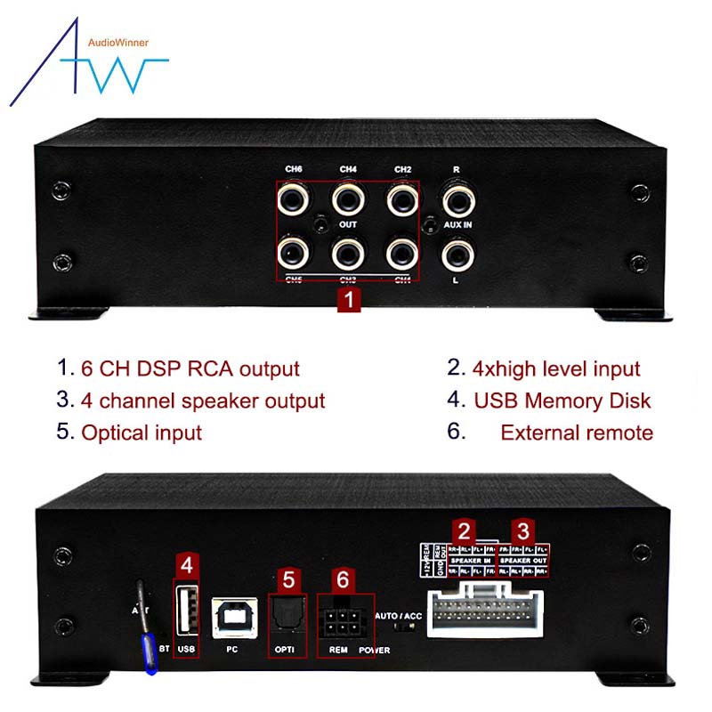 AudioWinner E46.4A  ODM/OEM Ne - Car Dsp Processor 31 Band Eq 评论和价格