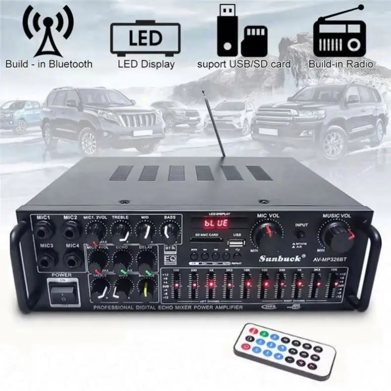 MP326BT Professional Audio Amp - Car Audio Amplifier 4 Channel 2000W 评论和价格