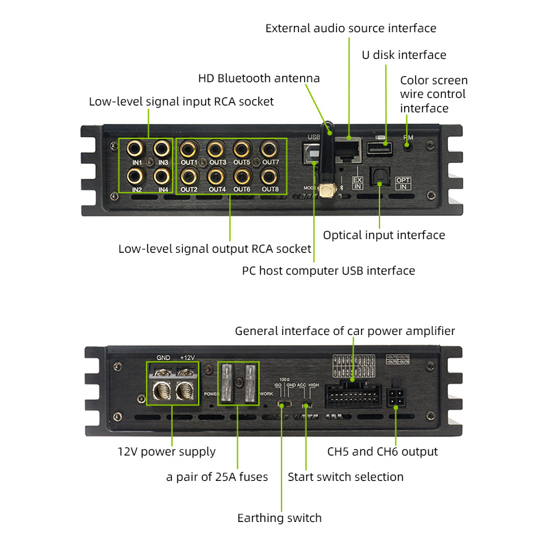 Sennuopu X680 8 Channels DSP A - Car Dsp Amplifier 8 Channel 评论和价格