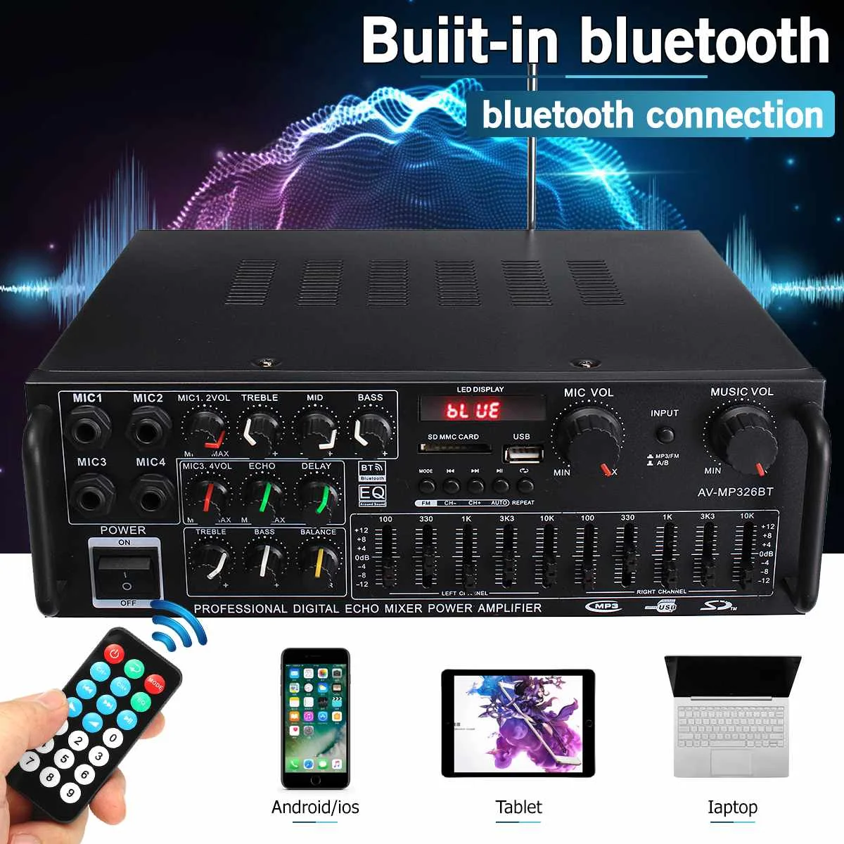 For Car Home 2000W 5.0 bluetoo - Car Audio Amplifier 4 Channel 2000W 评论和价格
