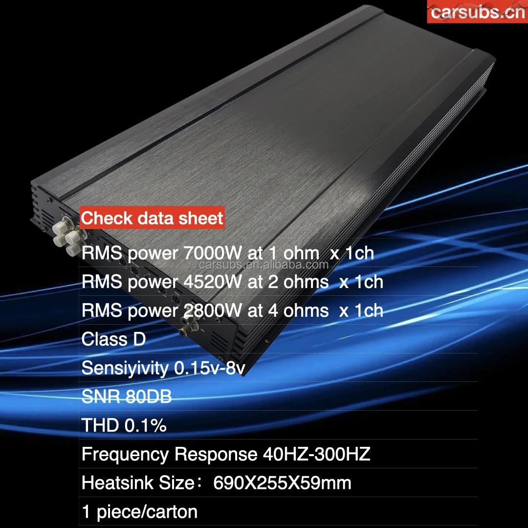Korea  Board 7K Car Subwoofer  - Car Amplifier Class D 1 Ohm Stable 评论和价格