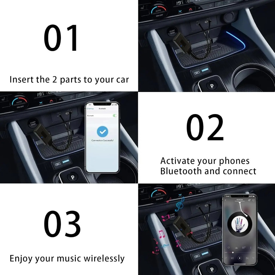 Bluetooth Audio Adapter Aux 3. - Car Audio Line Output Converter 评论和价格