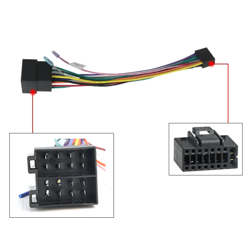 16 Pin Plug Cable ISO Standard - Car Audio Line Output Converter 评论和价格