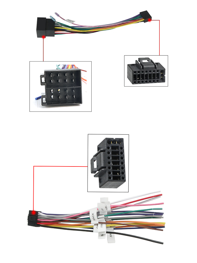 16 Pin Plug Cable ISO Standard - Car Audio Line Output Converter 评论和价格