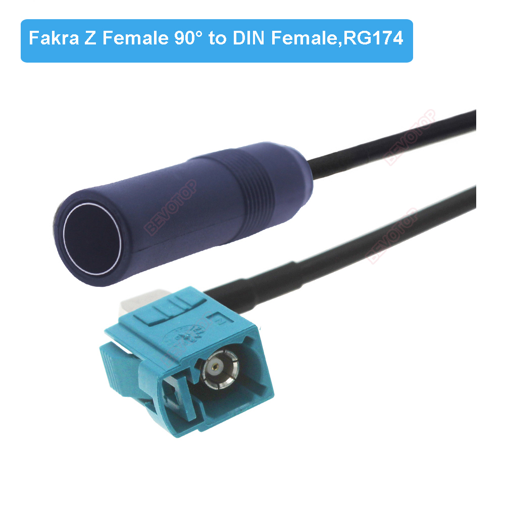 NEW DIN Female Jack to Fakra Z - Car Audio Line Output Converter 评论和价格