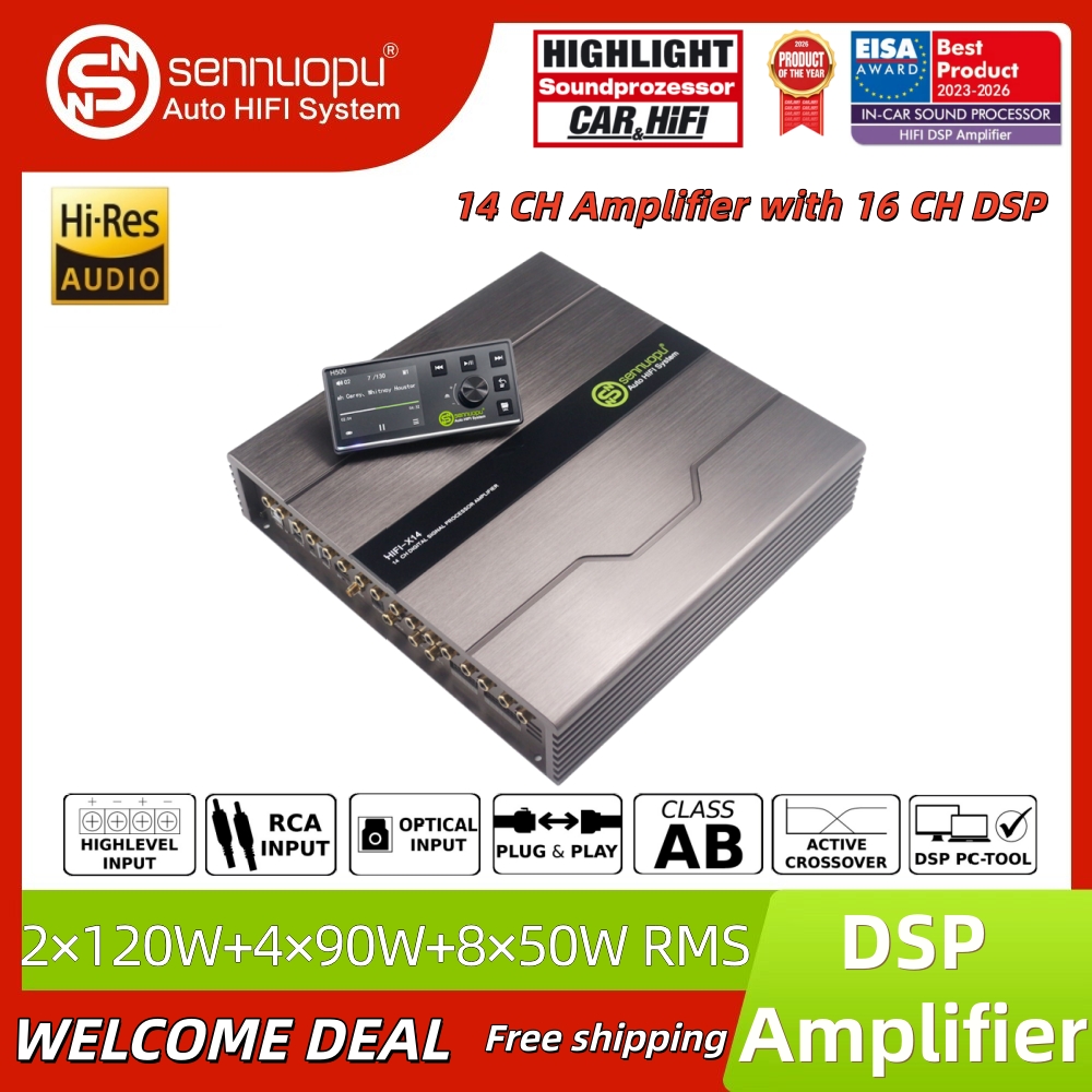 Sennuopu X14 16-Channel DSP Ca - Car Dsp Amplifier 8 Channel 评论和价格